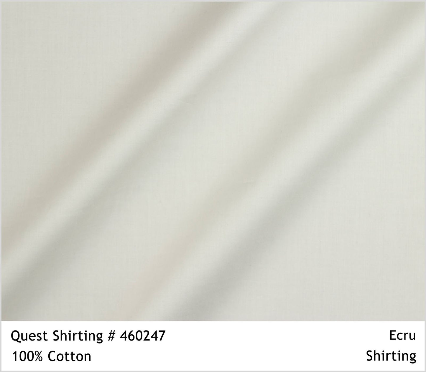 Ecru 100% Cotton Shirt - Satin Weave