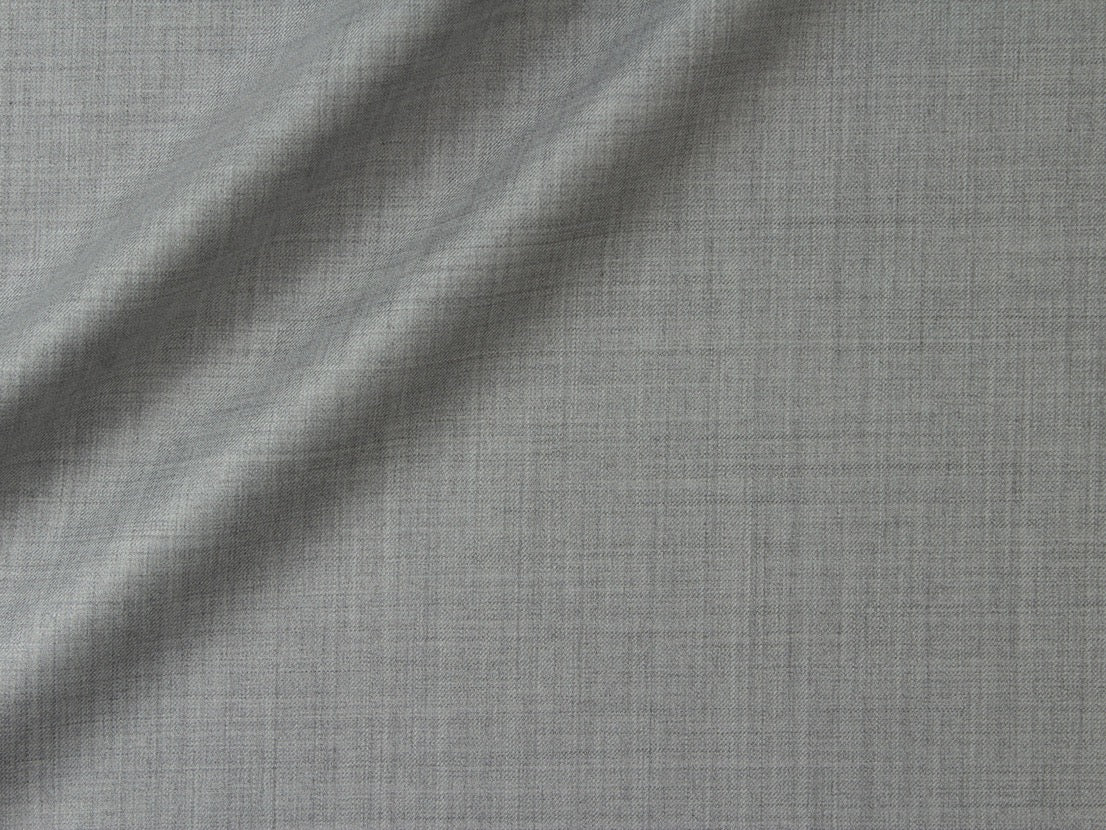 Ash Grey Wool Blend Blazer - 2 Button Notch Collar