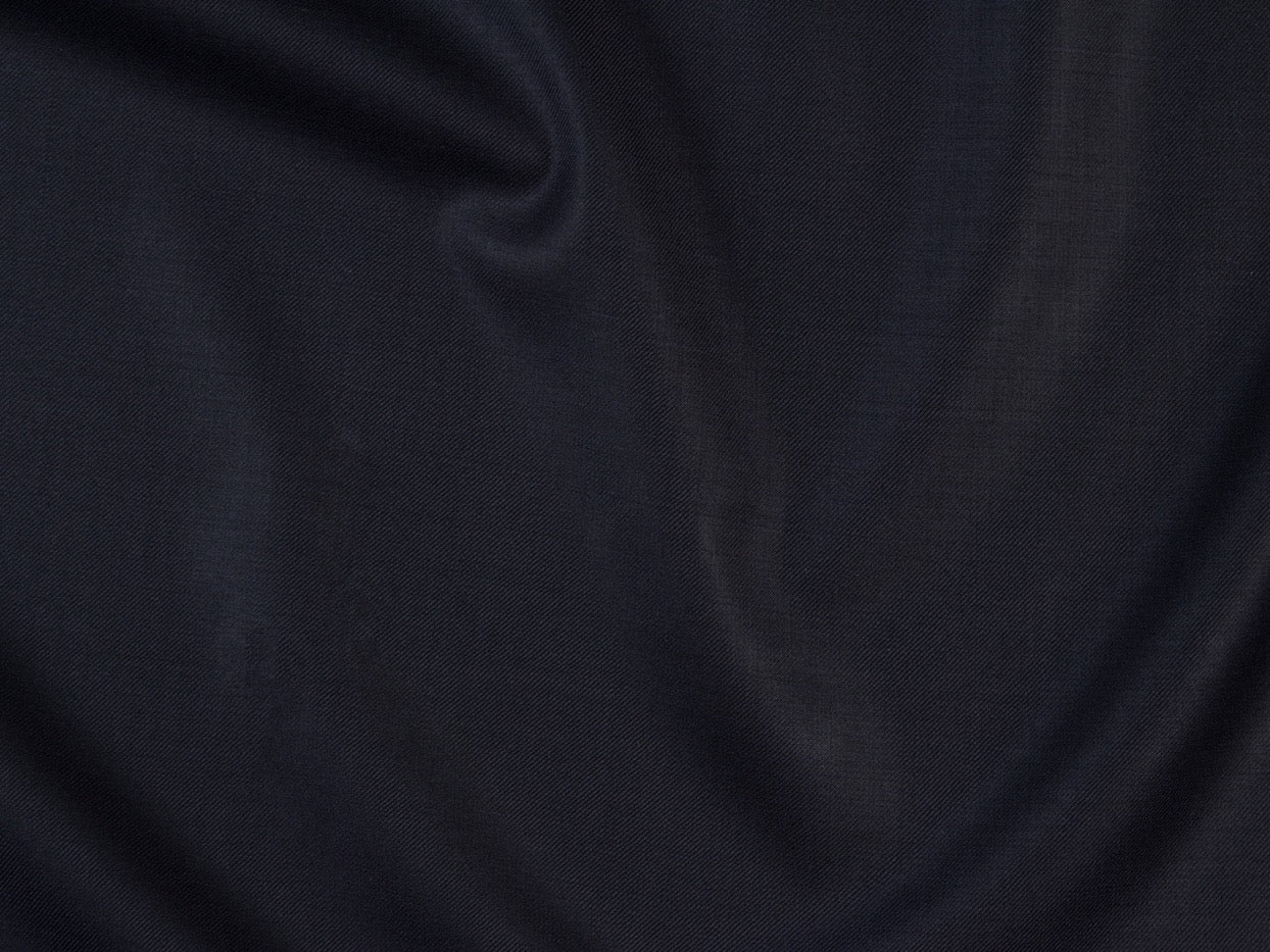 Dark Navy Wool Blend Blazer - 2 Button Notch Collar