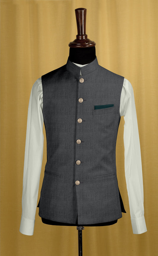 Medium Grey Wool Blend Jacket