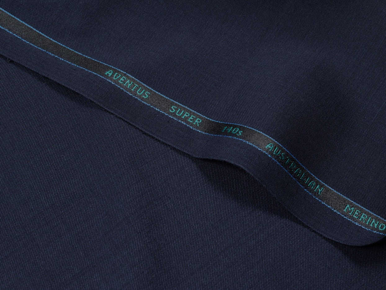 Navy Wool Blend Blazer - 2 Button Notch Collar