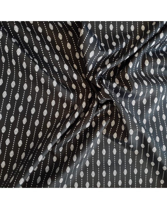 100% Cotton Fabric - Black Printed - Width 58 Inches