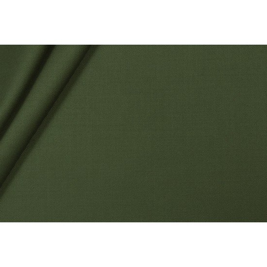 Wool Blend Green Solids Trouser