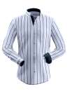 White Blue Shades Striped Shirt