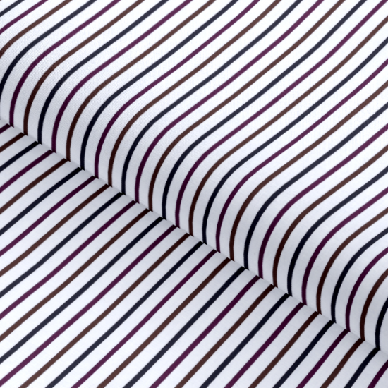 White Multi-colour Stripes