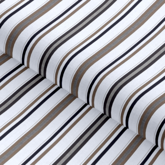 White Broad Multi-Colour Stripes